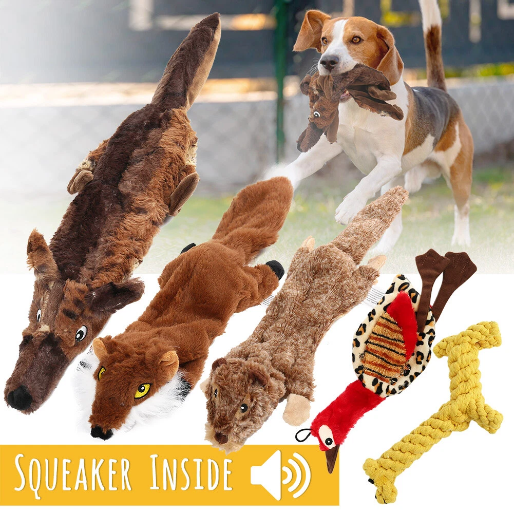 Durable Squeaky Dog Toys Treats Heavy Duty Dog Chew Toy No Stuffing Plush  Toys