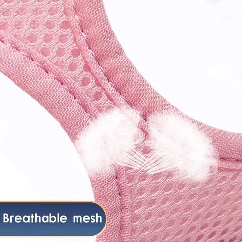 Dog Harness and Leash Set, No Pull Soft Mesh X-Small (Pack of 1) Pink-Update