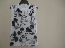 Comme Des Garcons White Disney Edition Mickey Mouse Print Tank Top sz L NWT