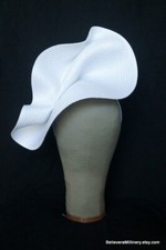 White Fascinator Headband Wedding Guest Race Day Millinery Melbourne Cup