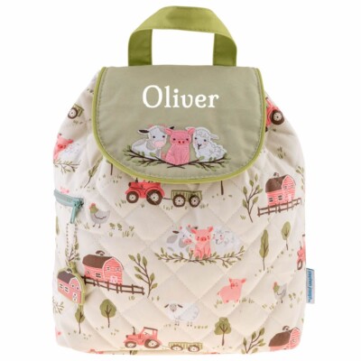 Personalised Stephen Joseph Backpack, Farm Yard Animals, School