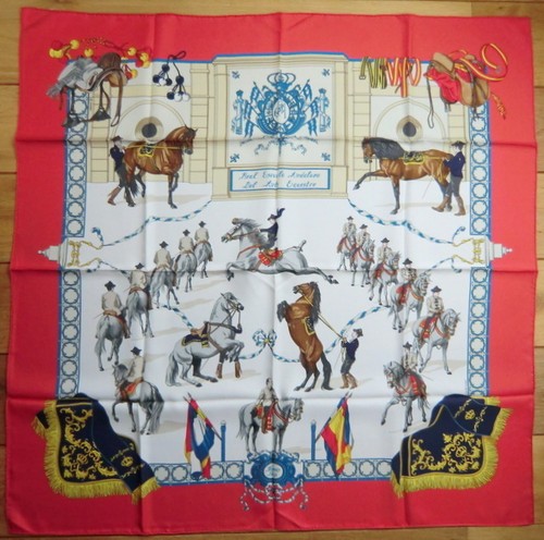 Original HERMES Tuch/Foulard/Scarf "REAL ESCUELA ANDALUZA", - 第 1/5 張圖片