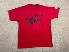 Vintage Screen Stars T-Shirt Mens XL Single Stitch Vernon Parish Green #19 Red