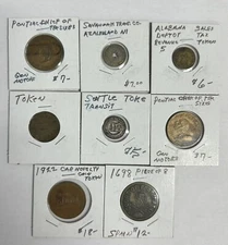 Lot of 8 Coins/ Tokens Vintage Miscellaneous Lot.  Priced To Sell! View Pictures