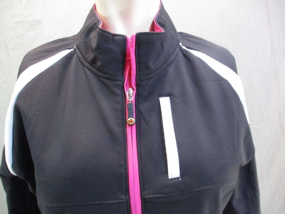 Chaqueta deportiva Bolle talla M para mujer negra/rosa cremallera completa activa manga larga 7W093 Foto 2 de 4