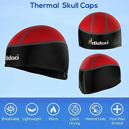 DIDOO Mens Cycling Beanie Windproof Running Sports Breathable Skull Helmet Cap - Picture 6 of 23