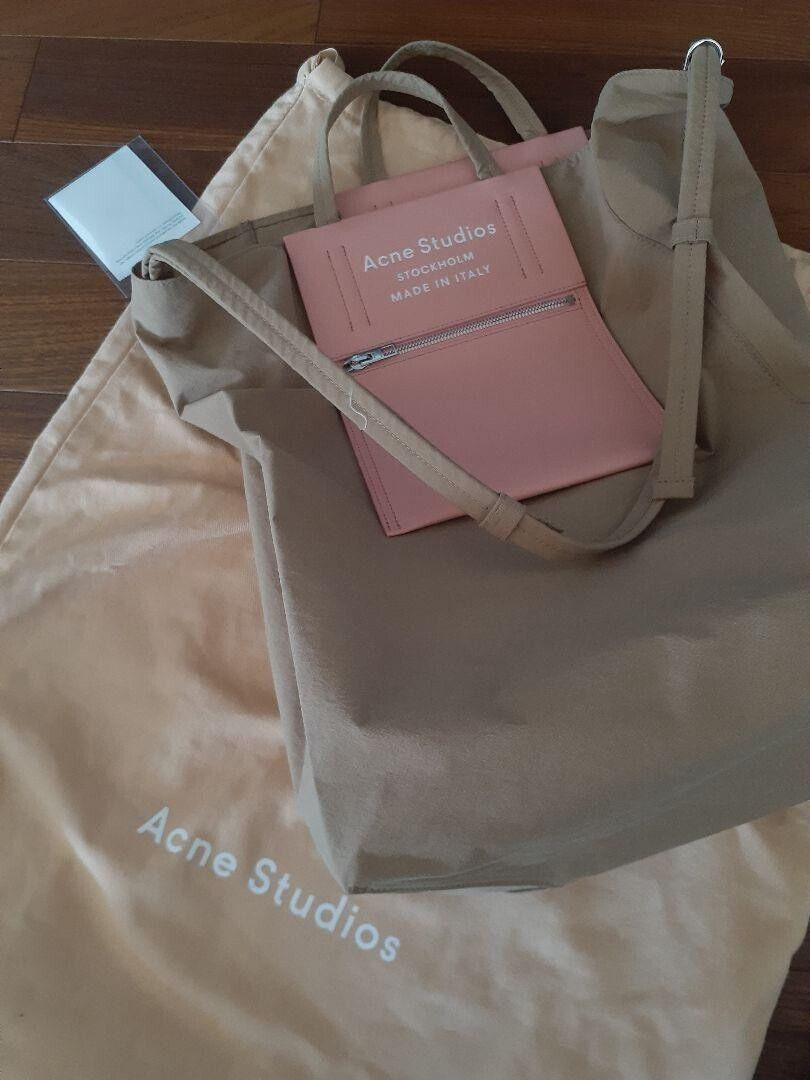 バッグ・カバンその他 Acne Studios Baker Out Medium Tote Bag Brown Pink ACNE STUDIOS Baker Out Women's Tote Bag Brown x Pink NEW