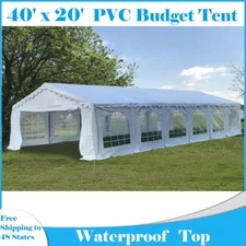 40'x20' Budget PVC Wedding Party Tent Canopy Shelter - White