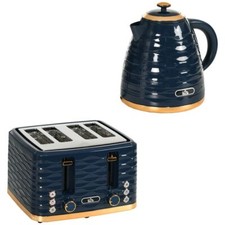 Toaster and Kettle Set 4 Slice with 7 Browning Levels 1.7L Rapid Boil BPA Free