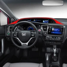 For Honda Civic Coupe 2013-15 Carbon Fiber Interior Speedometer Panel Trim Cover