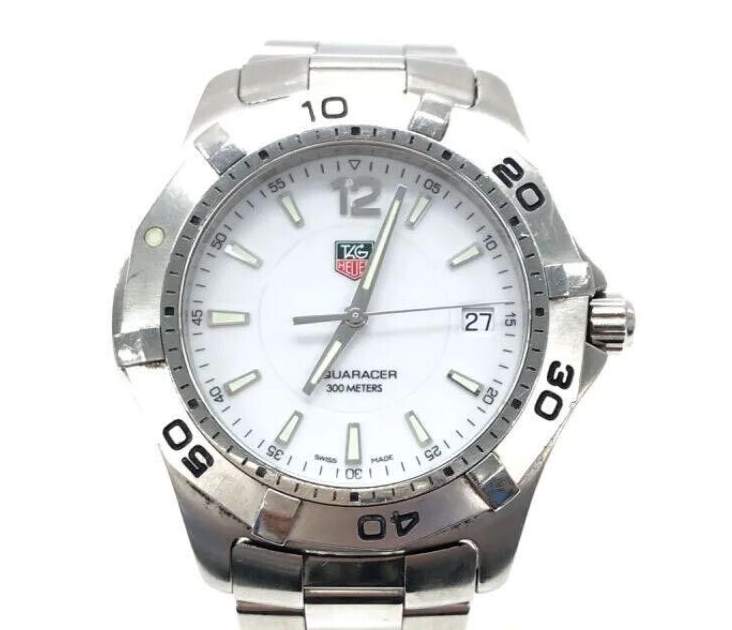 TAG Heuer Aquaracer 300M WAF1111 White Dial Quartz Men's Watch Japan