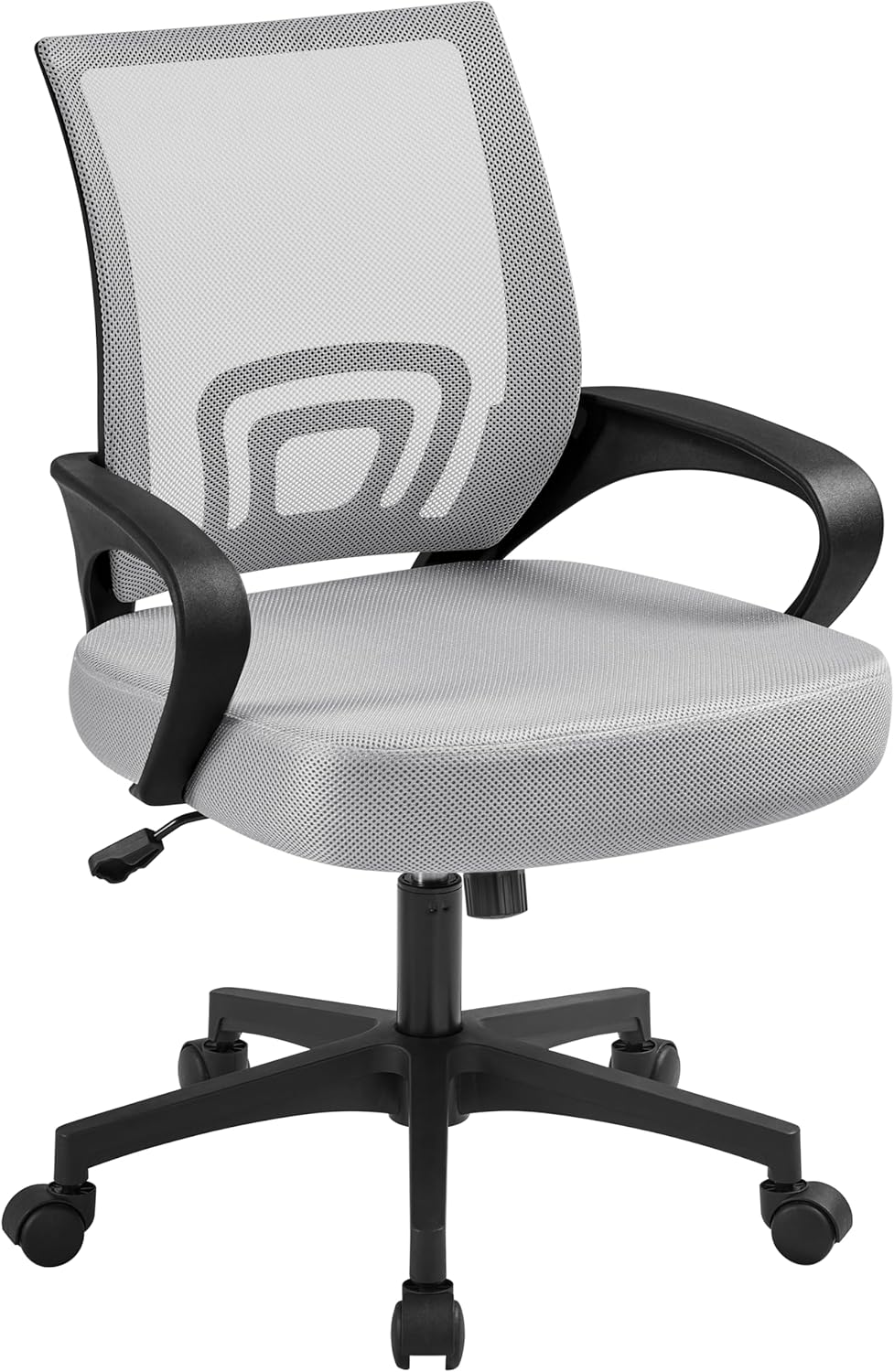 Ergonomic Mid Back Office Chair with Lumbar Support and Breathable Mesh for Comfortable Computer Desk Use-image