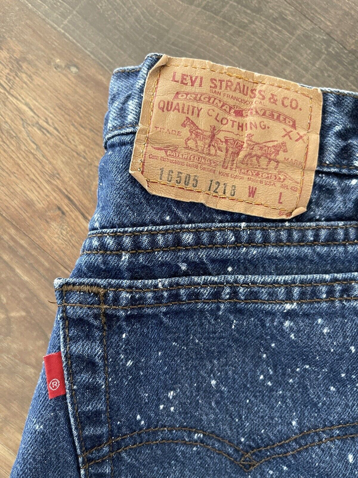Levis 505 Jeans Galactic Wash Size 16 High Waist Denim 165051230