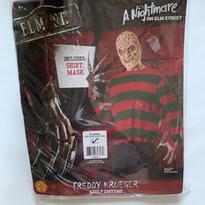 Freddy Krueger Nightmare on Elm Street Adult XL Costume Includes Shirt Mask