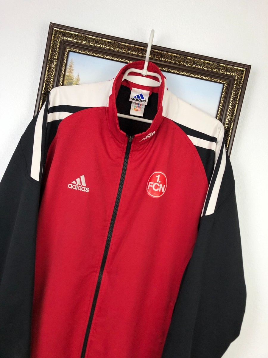  トラックジャケットFCニュルンベルク 2XL Vintage 90's Adidas Nurnberg Football Jacket Soccer Track Top Red