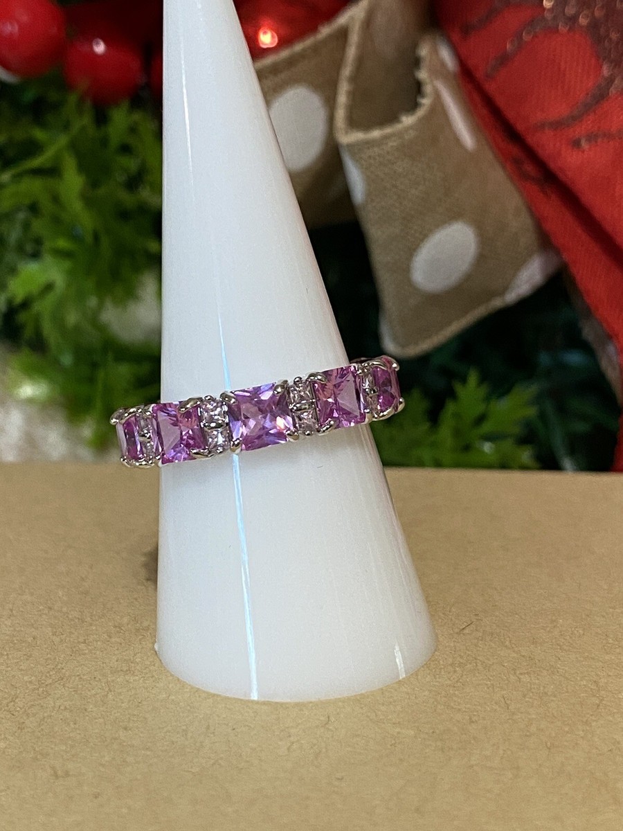 ★ドナルド パール付きピン★ Bomb Party Ring RBP6632 “Uptown Glamour” Pink Corundum CZ