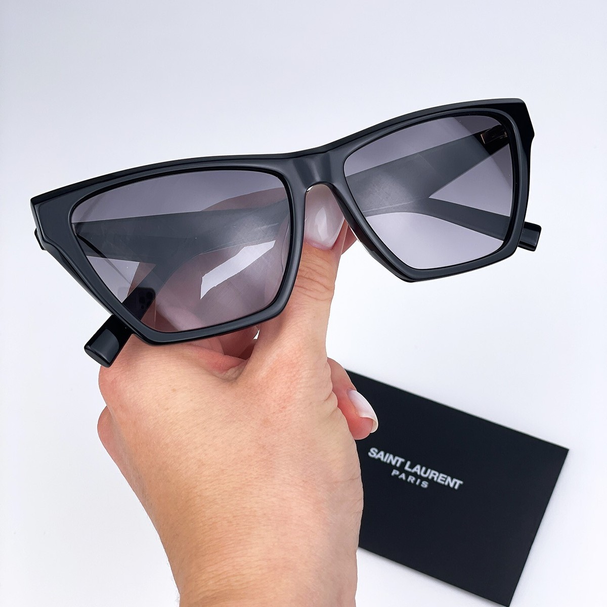 Saint Laurent Women Sunglasses Black Grey Gradient Cat Eye