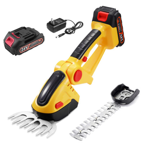 Handheld Cordless Grass Shear Shrubbery Trimmer 2IN-1 Hedge Shears/Grass Cutters