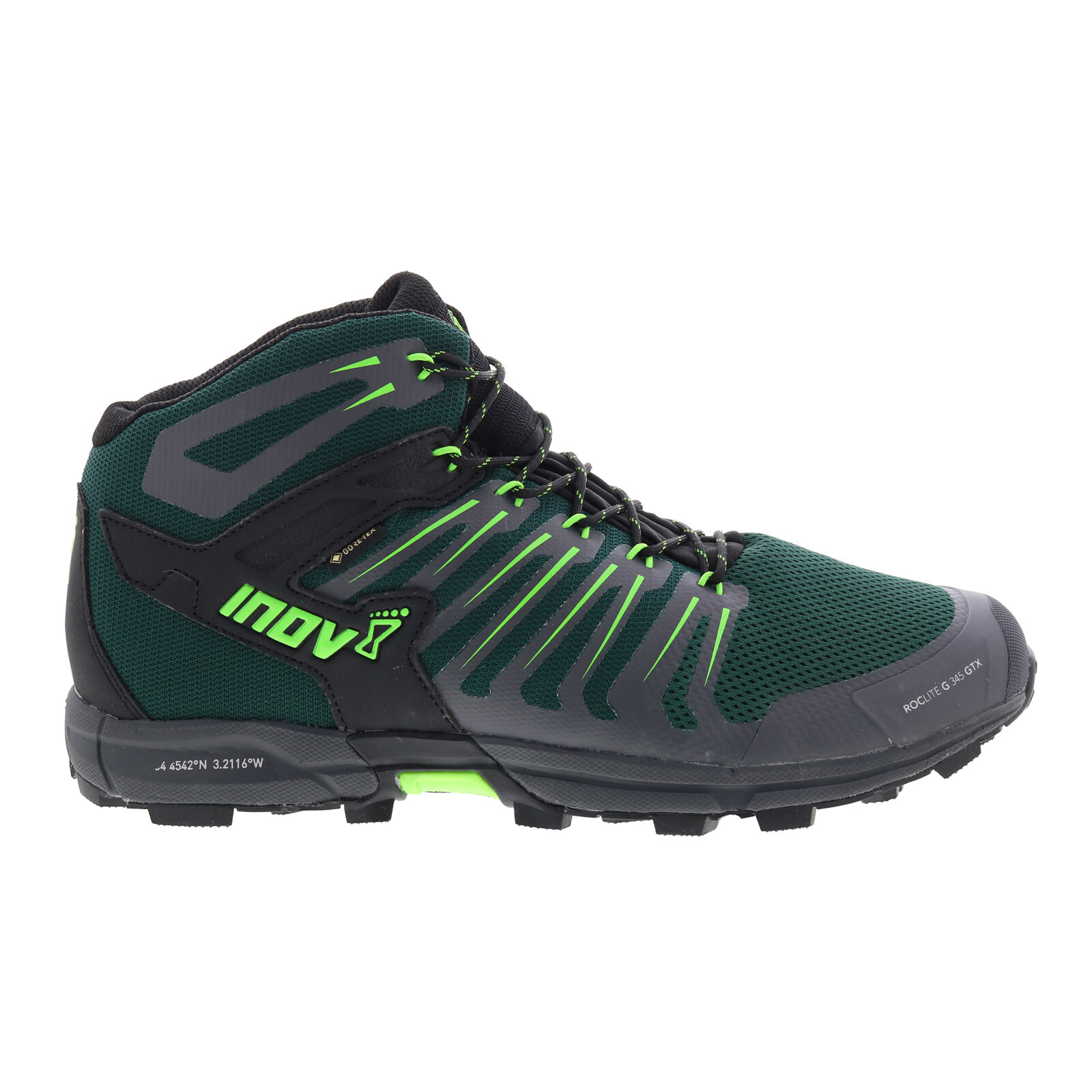 Мужские синтетические ботинки Inov-8 Roclite G 345 GTX 000802-GAGR зеленого цвета 7990₽