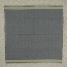 N358 FENDI Blue Jacquard Cotton Scarf Scarves Pocket Square 18" X 18"