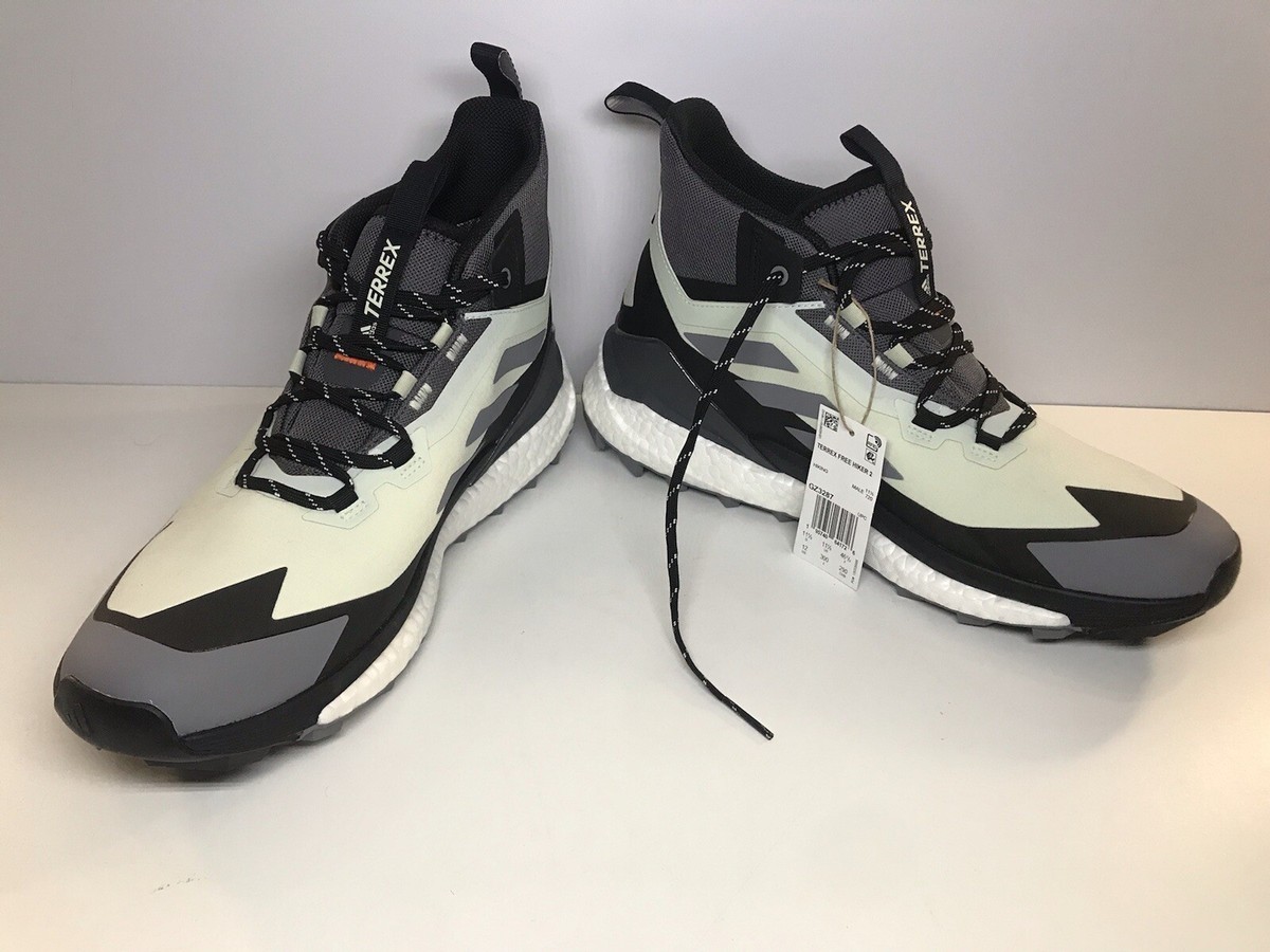 Size 12 adidas TERREX Free Hiker Gore-Tex Mid Linen Green Grey