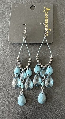 Accessorize Beautiful  Beaded Drop Dangle Hook EARRING .