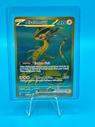 Miraidon ex 243/091 Hyper Rare Paldean Fates Pokemon Holo Near Mint