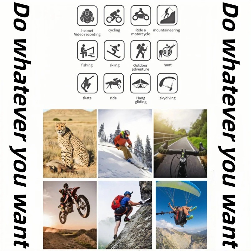 Bike Motorcycle Helmet Camcorder 1080P HD Sports Video Action Outdoor Recorder