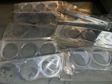 Sun Triple 2.5 Vintage Heavy Duty Chrome 3 Hole Gauge Panel Holder Nos Gasser