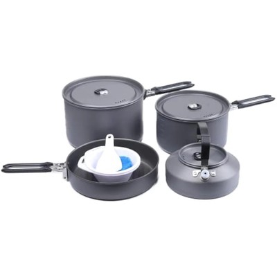 Fire-Maple Feast 4 Camping Kochgeschirr Set | Outdoor Kochset mit Topf Wasserkocher Pa