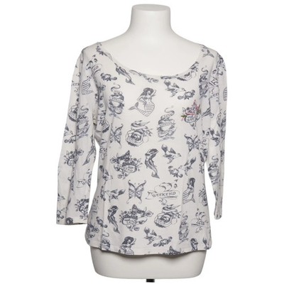 Weekend MaxMara, Top, Größe: XL, Weiß/Schwarz, Print, Damen #IHq