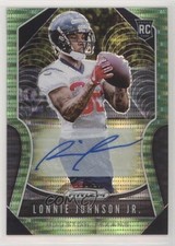 2019 Panini Prizm Rookies Neon Green Pulsar Lonnie Johnson Jr #396 Auto 1h1