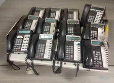 Lot Of 12 Toshiba DKT3210-SD Digital Phones-Handsets & 9 Phone Jack Cords