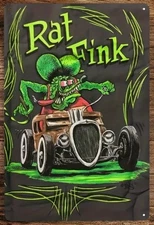 RAT FINK "BIG DADDY ED ROTH" Tin Metal Sign  7.9 x11.8 Inches Size Bar Decor