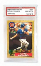 Rafael Palmeiro 1987 Topps Tiffany #634 Future Stars Rookie RC PSA 10 Gem Mint