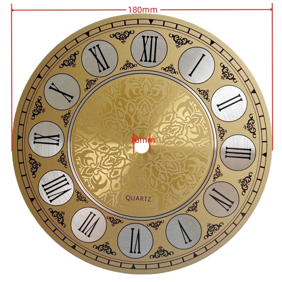 Advanced Vintage Aluminium Wall Clock Dial Face 180mm Diameter Roman Numeral - Image 2 of 4