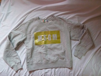 SWEATSHIRT MSGM GRAU GR L COTTON
