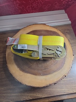 NEW Ancra 2'' Ratchet Strap 2'' Yellow Standard Treated Webbing u-hook