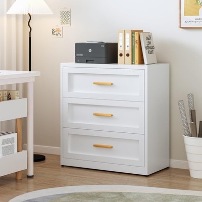 Elegro Metal Chest of Drawers,3 Storage Drawer Dresser for Bedroom Small Dresser