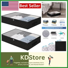 2-Pack Underbed Storage Bags with Clear Window & Handles