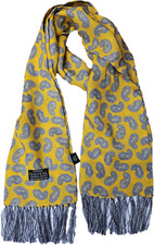 Tootal Mens Gold Paisley Tebilized 100% Rayon Printed Scarf