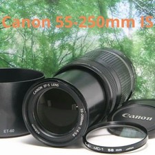 Canon EF-S 55-250mm f4-5.6 IS Telephoto Lens with Image Stabilization