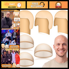Bald Cap Set for Halloween, Latex Bald Head Costume Accessory, Perfect for Parti