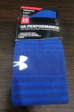 Under Armour Performance Kids Blue OTC Nylon Stripe UA Global Soccer Socks L 1-4