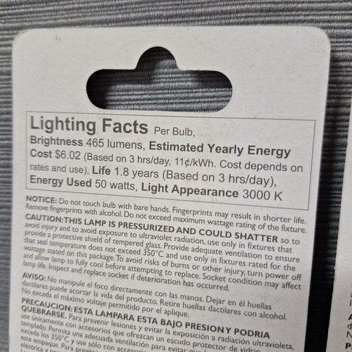 Qty 2 Philips Landscape Light Bulb 50-Watt Halogen T4 GY6.35 Base 2-pack NEW - Picture 5 of 7