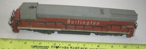 Rare Vintage RIVAROSSI AHM HO Scale BURLINGTON ROUTE GE U25C Diesel Dummy A Unit