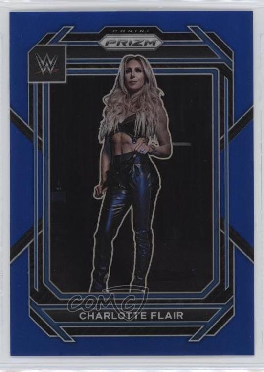 2023 Panini Prizm WWE Blue Prizm 161/199 Charlotte Flair #123 x5u