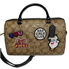 Coach Rowan Satchel In Signature Canvas With Disney Patches