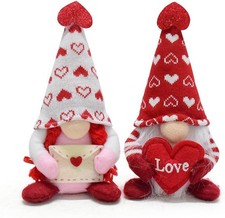 Valentines Day Gnomes Plush Set Of 2