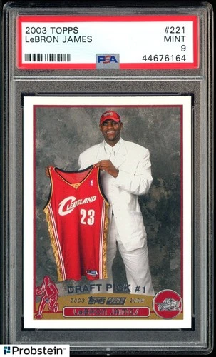 2003-04 Topps #221 LeBron James Cleveland Cavaliers RC Rookie PSA 9 MINT
